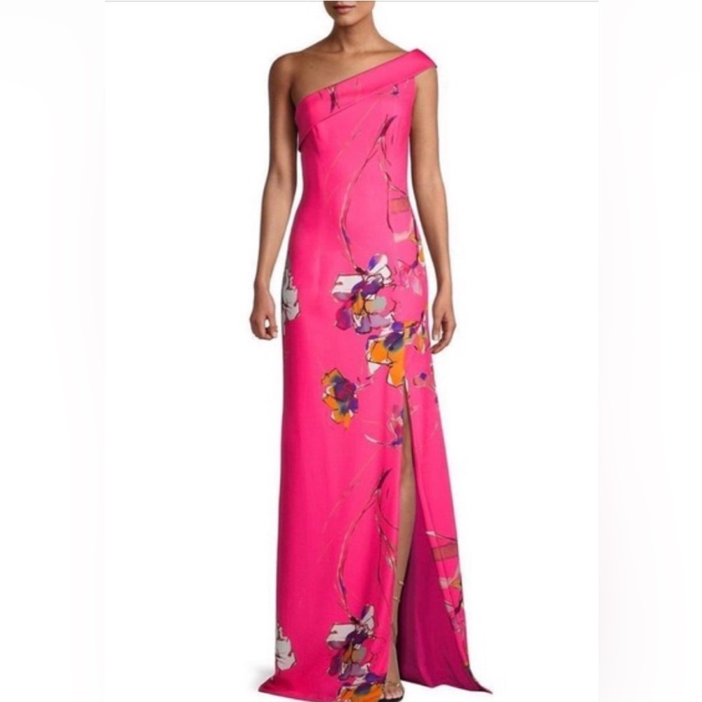 Black Halo One Shoulder Floral Dress - Pink and Floral